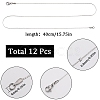 12Pcs 304 Stainless Steel Serpentine Chain Necklaces Set for Men Women NJEW-SC0001-26-2