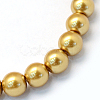 Baking Painted Pearlized Glass Pearl Round Bead Strands X-HY-Q003-6mm-08-2