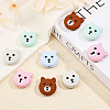 10Pcs 5 Colors Silicone Beads SIL-CA0001-91-5