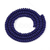 Opaque Solid Color Glass Beads Strands GLAA-ZX008-4mm-18P-2