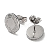 Non-Tarnish 304 Stainless Steel Stud Earring Findings STAS-M323-24P-2