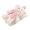 Flocking Resin Cute Pendants RESI-L043-01P-06-2