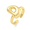 Brass Letter Open Cuff Rings for Women RJEW-G313-01D-G-1