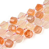 Natural Yellow Agate Beads Strands G-T144-24A-06-4