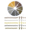 100Pcs 5 Color Iron Ends with Twist Chains DIY-FS0003-54-1