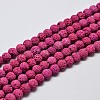 Natural Lava Rock Round Bead Strands G-I124-6mm-05-1