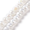 Electroplate Glass Beads Strands GLAA-E036-13E-1