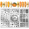 Stainless Steel DIY Nail Art Templates MRMJ-WH0092-027-1