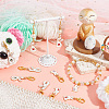 Alloy Enamel Rabbit Pendant Locking Stitch Markers HJEW-AB00030-5