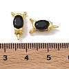 Brass Pave Single Cubic Zirconia Peg Bails Pin Charms KK-D226-01G-05-3