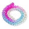 Transparent Painted Glass Beads Strands X1-DGLA-A034-T6mm-A14-5