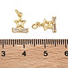 Brass Pave Cubic Zirconia Charms KK-A291-28B-G-3