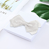 10 Yards Silver Stamping Star Organza Ribbons SRIB-LP0001-09B-3