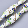 Handmade Gold Sand Lampwork Beads Strands LAMP-T007-02A-1