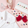 110Pcs 11 Colors Glass Rhinestone & Zinc Alloy Cabochons GLAA-GA0002-35-4