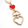 Light Gold Zinc Alloy Hanger Clasps FIND-WH0066-36B-2