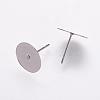 Non-Tarnish 304 Stainless Steel Stud Earring Settings STAS-K146-009-12mm-1