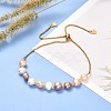 Natural Pearl Beads Adjustable Slider Bracelet for Girl Women Gift X-BJEW-JB06820-02-2