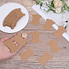80Pcs Bone Shape Paper Thread Winding Boards SENE-SC0001-09B-3