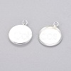 Brass Pendant Cabochon Settings KK-B534-D-S-2