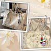 48Pcs 12 Colors Spray Printed Alloy Keychain Clasps FIND-SC0022-38-5