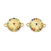 Alloy Connector Charms with Colorful Rhinestone FIND-H039-72G-2