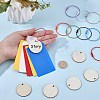 10Pcs 10 Colors Iron Cable Wire Keychains FIND-CP0003-82-3