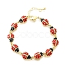 Brass Charm Bracelets for Women BJEW-C107-02G-4