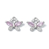 Brass Micro Pave Clear Cubic Zirconia Charms KK-H482-09P-03-1