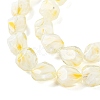 Handmade Gold Sand Lampwork Beads Strands LAMP-U001-01G-3