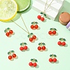 16Pcs 2 Styles Alloy Enamel & Acrylic Pendants ENAM-YW0005-65-2