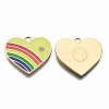 Alloy Enamel Pendants ENAM-T011-108B-NR-3