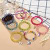 9Pcs 9 Style Acrylic Round Beaded Stretch Bracelets Set BJEW-JB08898-2