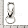 Tibetan Style 316 Surgical Stainless Steel Fittings with 304 Stainless Steel Key Ring FIND-Q101-09AS-01-3