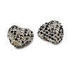 Sparkling Acrylic Heart Beads with Rhinestone Embellishment OACR-NH0001-02A-06-2