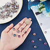 40Pcs 5 Colors Electroplate Transparent Glass Beads EGLA-CA0001-12-3