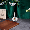 1Pc Glass Flower Hanging Ornaments HJEW-LP0002-65B-1