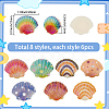 48Pcs 8 Colors Opaque Resin Cabochons RESI-SC0006-40-2