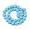 Handmade Evil Eye Lampwork Beads Strands LAMP-N029-008B-2