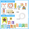 2 Sets 2 Styles Welcome Come Back & School Supplies Paper Banners DIY-GF0008-73-2