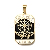 Tarot 304 Stainless Steel Enamel Pendants STAS-M119-09N-G-1