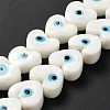 Handmade Evil Eye Lampwork Beads Strands LAMP-E023-07A-01-4