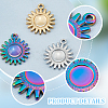 DIY Blank Sun Pendant Making Kit DIY-UN0005-08-5