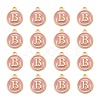 Golden Plated Alloy Enamel Charms ENAM-S118-07B-2