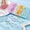 480Pcs 6 Colors Transparent Crackle Acrylic Beads MACR-YW0002-51-5