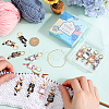 1 Set Cat Shape Alloy Enamel Pendant Locking Stitch Markers HJEW-SC0001-63-3