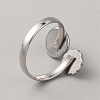 304 Stainless Steel Cuff Pad Ring Settings LS-STAS-WH0027-46A-2