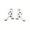 Platinum Plated Alloy Letter Pendants X-PALLOY-J718-01P-A-1