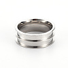 Tarnish Resistant 201 Stainless Steel Ring Core Blank for Inlay Jewelry Making RJEW-ZX002-05-8-1