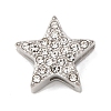 304 Stainless Steel Rhinestone Slide Charms STAS-P421-04C-P-1